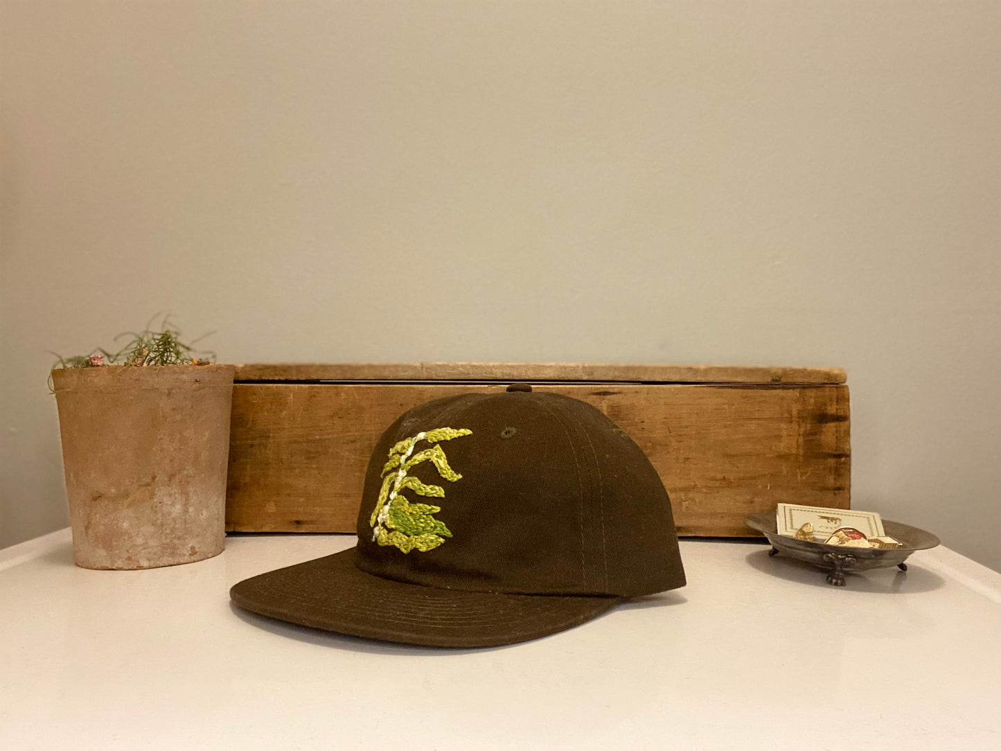 kelp hand embroidered hat *custom*