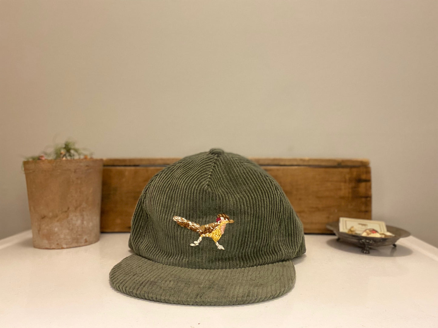 roadrunner hand embroidered hat *custom*