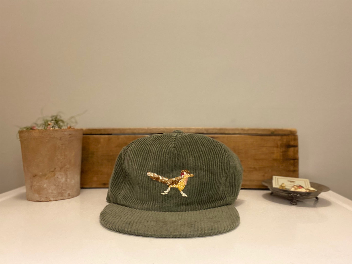 roadrunner hand embroidered hat *custom*