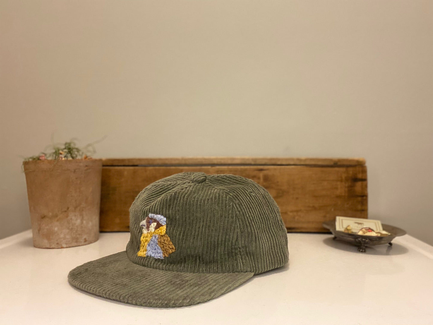 kestrel hand embroidered hat *custom*