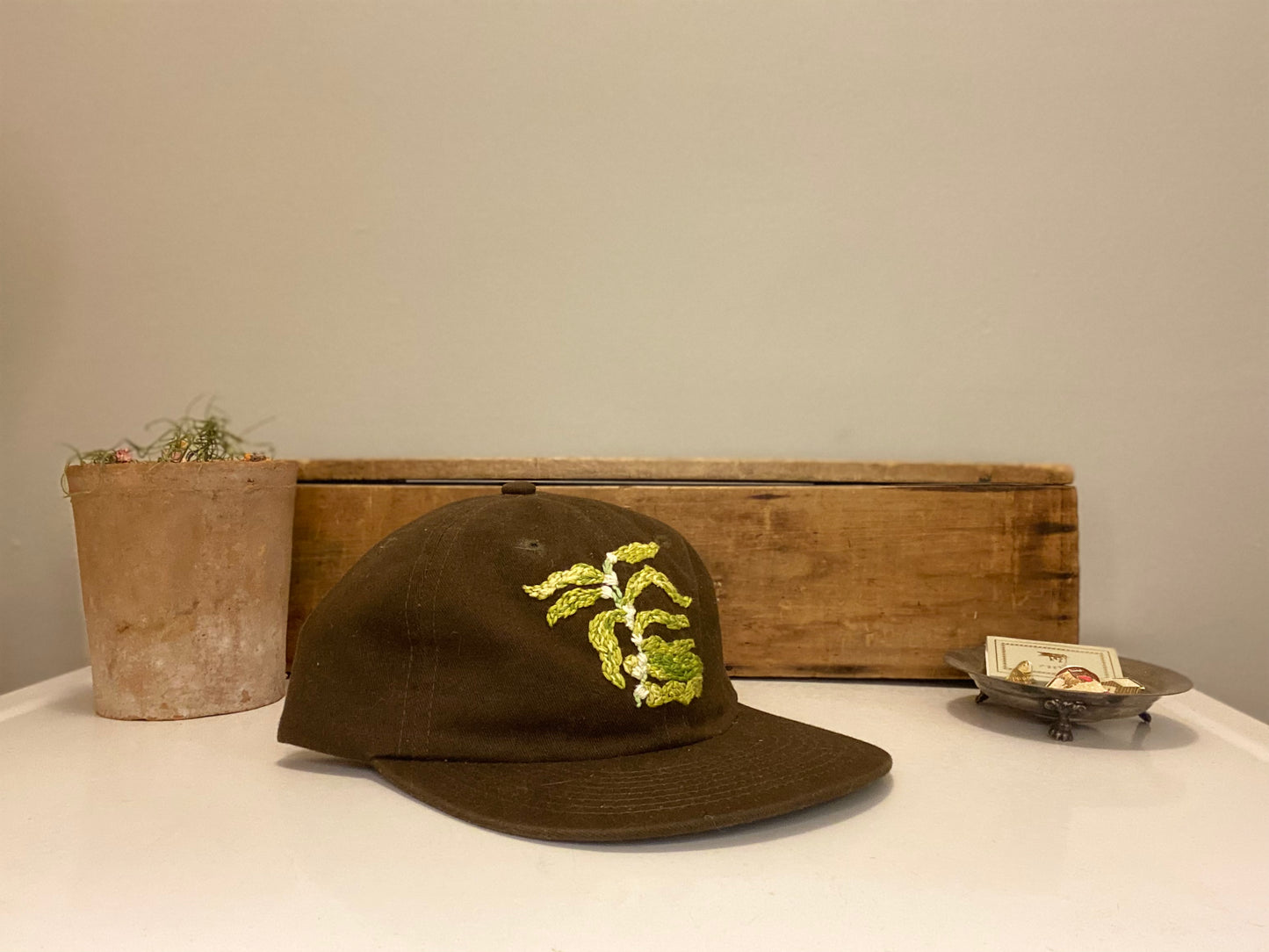 kelp hand embroidered hat  *custom*