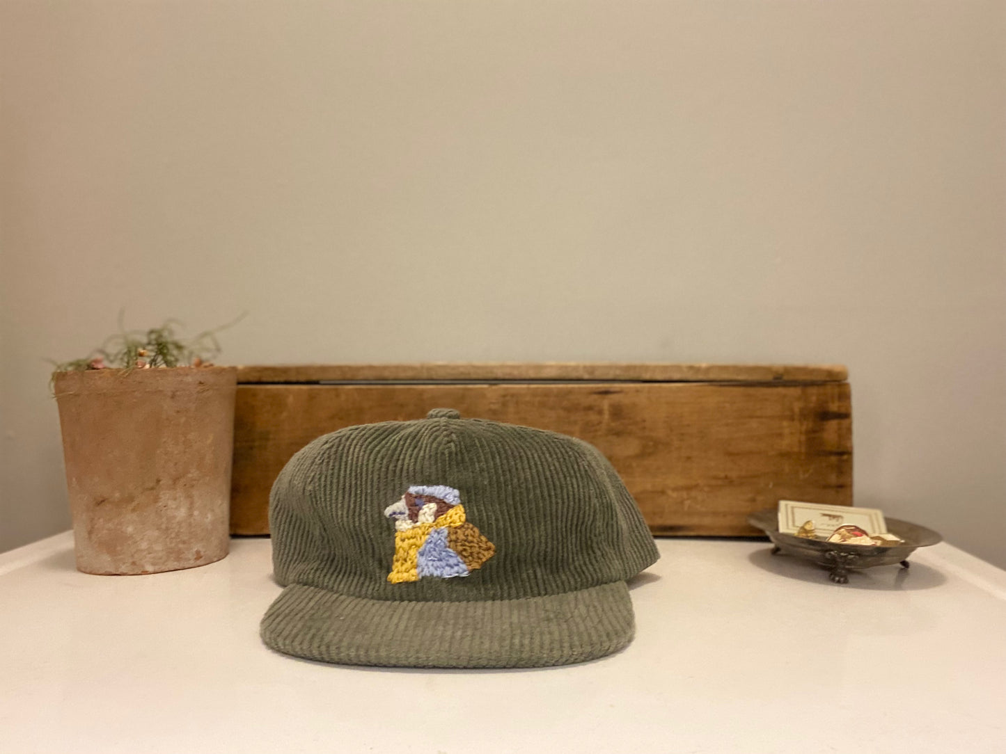 kestrel hand embroidered hat *custom*