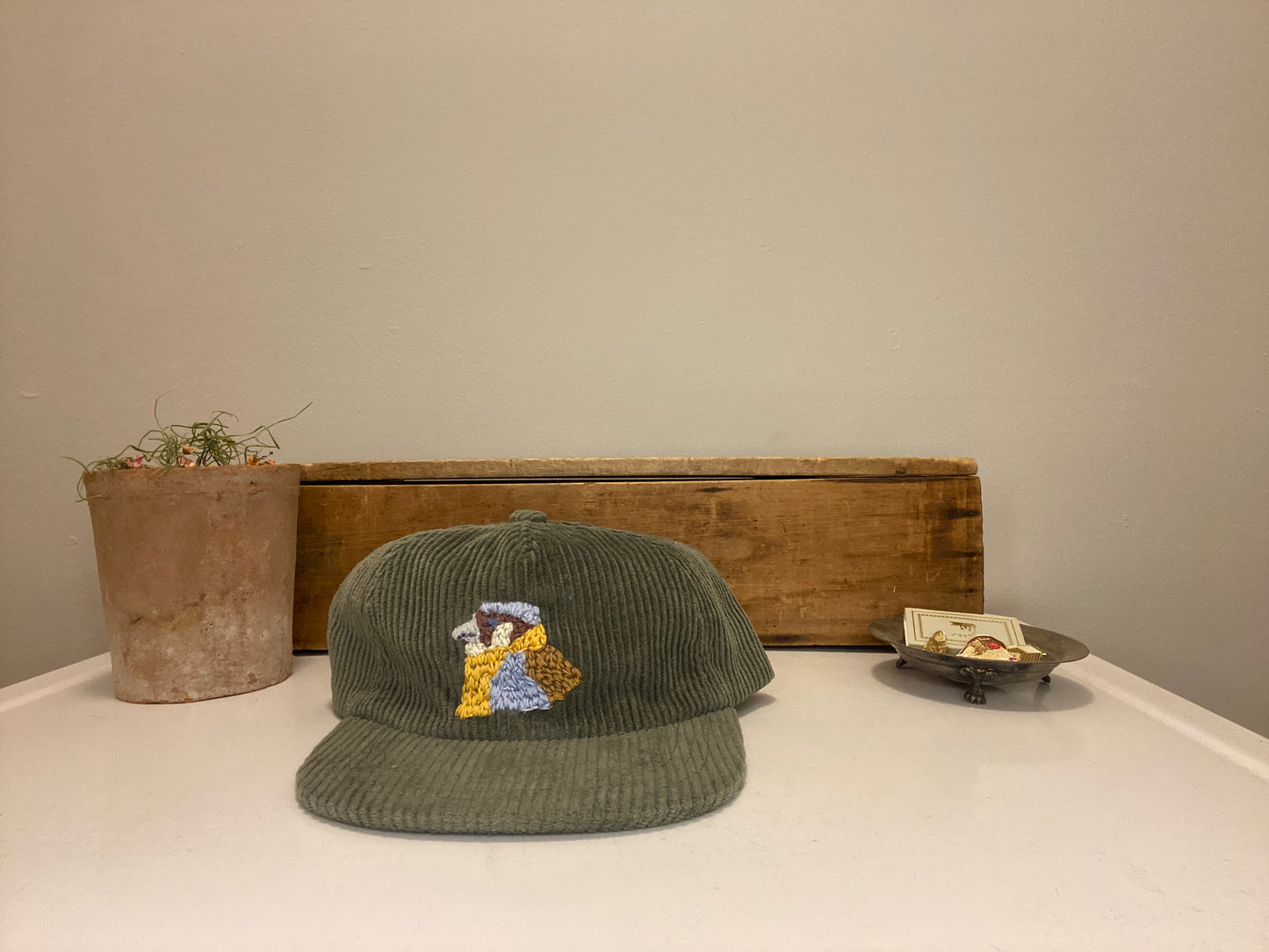 kestrel hand embroidered hat *custom*