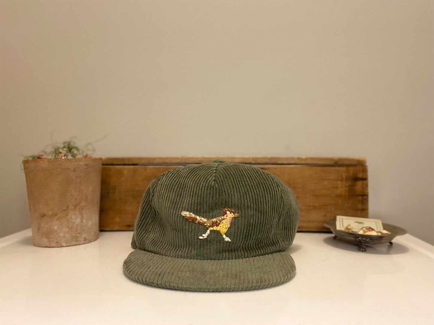 roadrunner hand embroidered hat *custom*