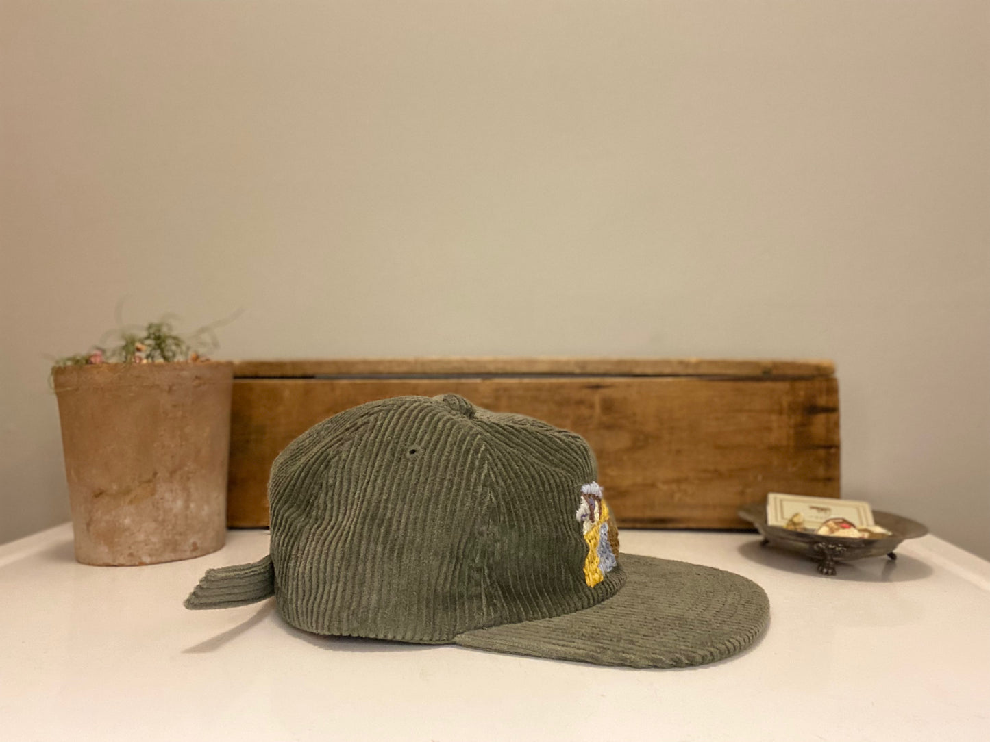 kestrel hand embroidered hat *custom*