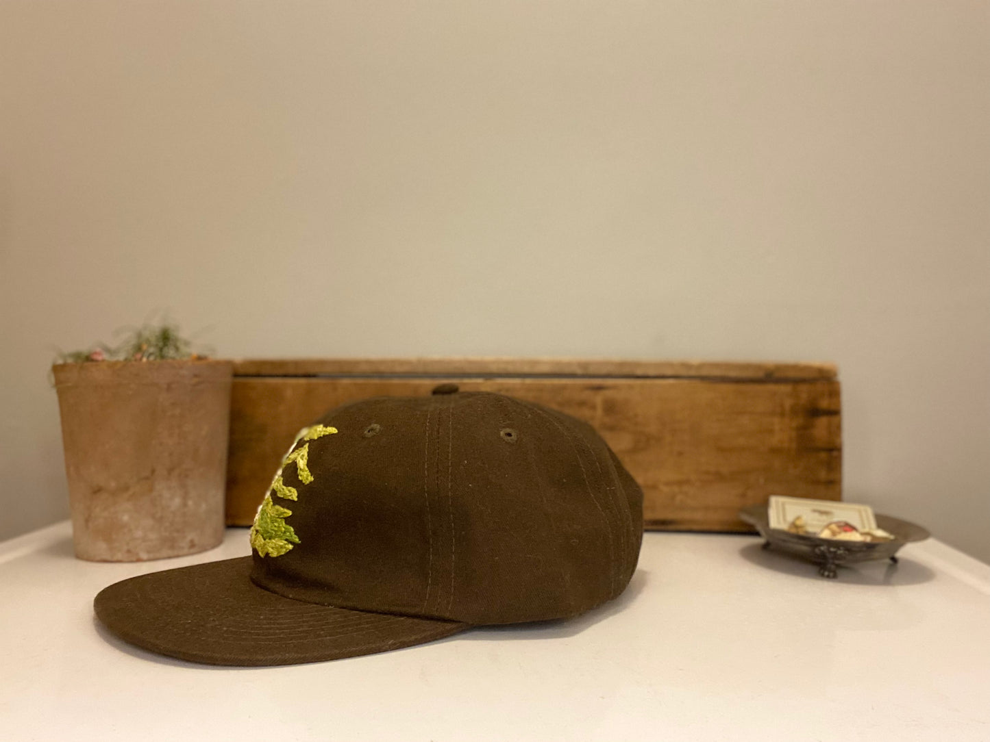 kelp hand embroidered hat  *custom*